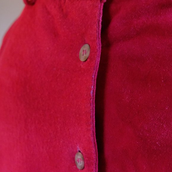 Hot Pink Suede Barbiecore Skirt - Picture 4 of 4